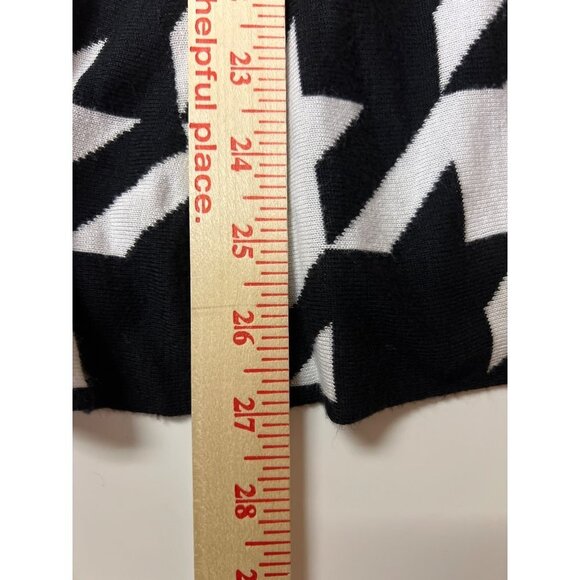 Ashley Stewart Black White Large Houndstooth Print Swing Top Women's 18 20 - Picture 6 of 8